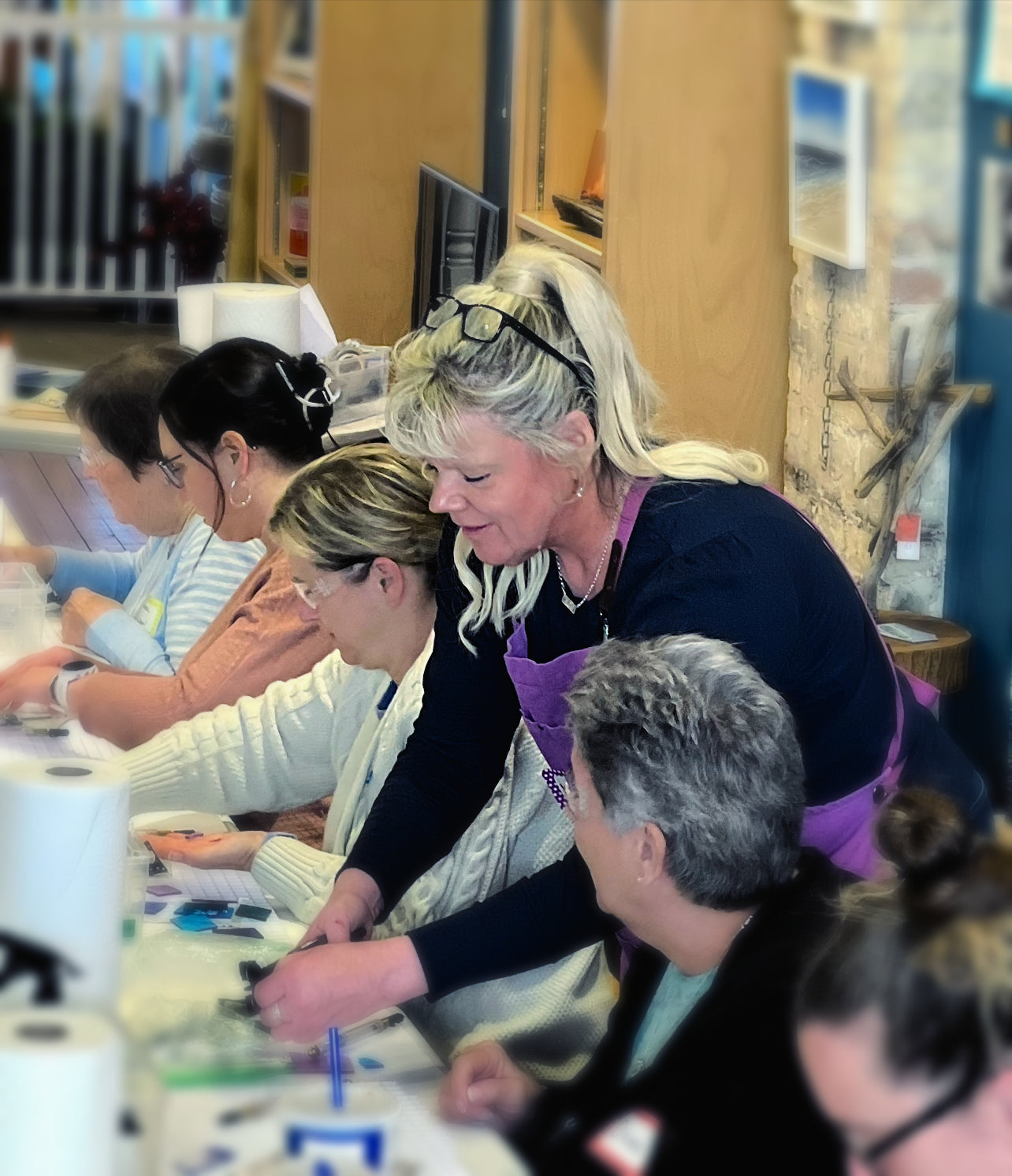 May 18 3pm-5pm Fused Glass Coastal Suncatcher Class at Hang Workshop (Traverse City)