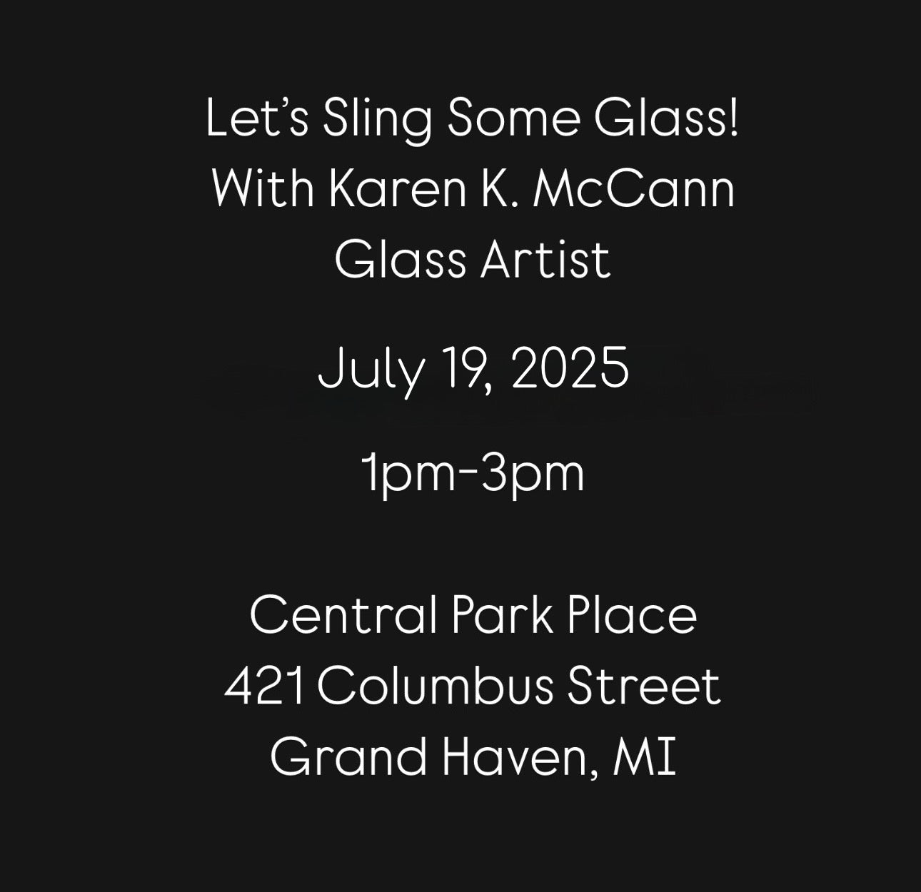 July 19 Fused Glass Workshop in Grand Haven 1pm-3pm -Fused Glass Bluebirds On Stand